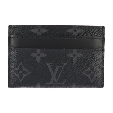 LOUIS VUITTON Porto Carte Double Card Case M62170 Monogram Eclipse Black Gray Pass Business Holder