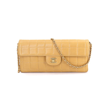 CHANEL chocolate bar chain shoulder bag leather beige A15316 gold metal fittings Vintage Chocolate Bar Shoulder Bag