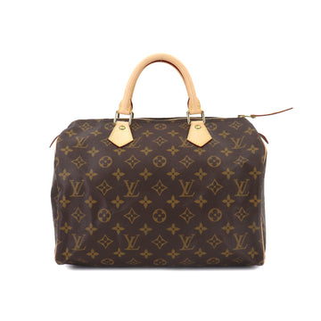 Louis Vuitton Monogram Speedy 30 Hand Bag Brown M41526 Gold Hardware