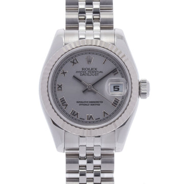 ROLEX Datejust 179174 Ladies SS/WG Watch Automatic Winding Gray Dial