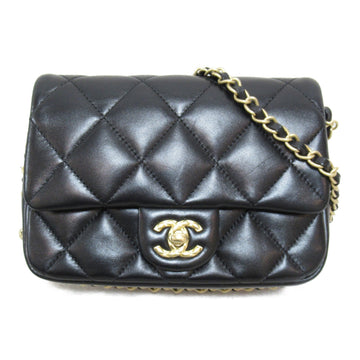 CHANEL Small flap ChainShoulder Bag Black Lambskin [sheep leather]