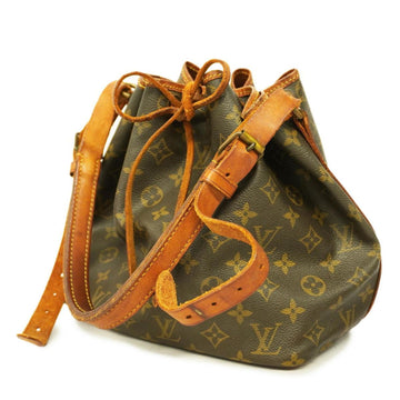 LOUIS VUITTON Shoulder Bag Monogram Petit Noe M42226 Brown Ladies