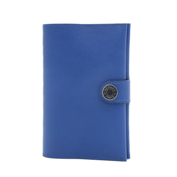 HERMES R.M.S Passport Holder Evercolor Blue B engraved