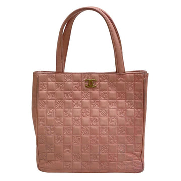 CHANEL Chocolate Bar Icon Coco Mark Handbag Pink Ladies