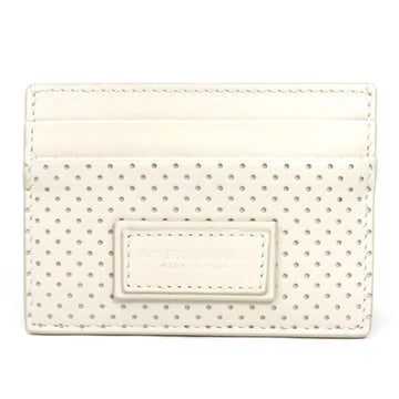 BOTTEGA VENETA Card Case Off-White Leather  Women's Men's