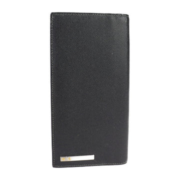 CARTIER Santos Long Wallet L3000770 Leather Black Billfold Bifold