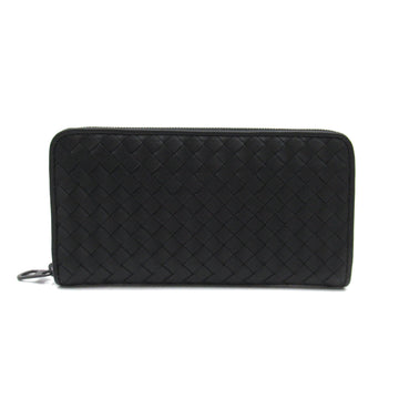 BOTTEGA VENETA Intrecciato Round Wallet Black leather 510643-V4651/1000