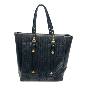 BOTTEGA VENETA Tote Bag Intrecciato Black Leather 162943 Men's Women's