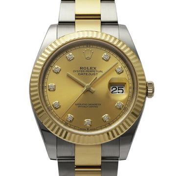 ROLEX Datejust 41 126333G champagne dial watch men's