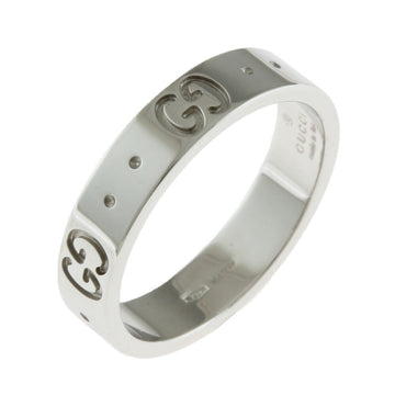 Gucci Icon Ring No. 9.5 18K K18 White Gold Women's