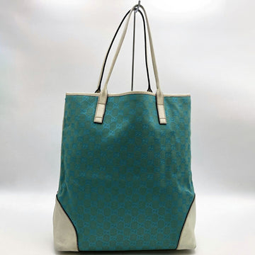 GUCCI GG pattern tote bag shoulder canvas green white ladies fashion 263345