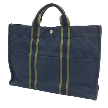 HERMES Four Toe MM Tote Bag Hand Navy