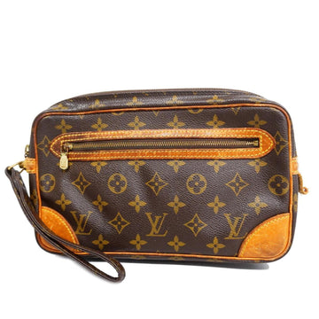 LOUIS VUITTON Clutch Bag Monogram Dragonne GM M51825 Brown Men's