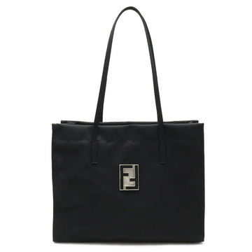 FENDI Tote Bag Shoulder Nylon Leather Black 15562