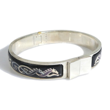 HERMES bangle bracelet click crack silver 925/enamel silver/black/multicolor ladies