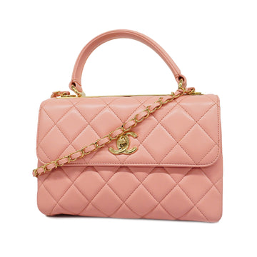 CHANELAuth  Matelasse 2way Bag Chain Shoulder Women's Leather Pink