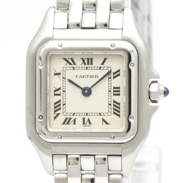 Polished CARTIER Panthere Stainless Steel Quartz Ladies Watch W25033P5 BF552776
