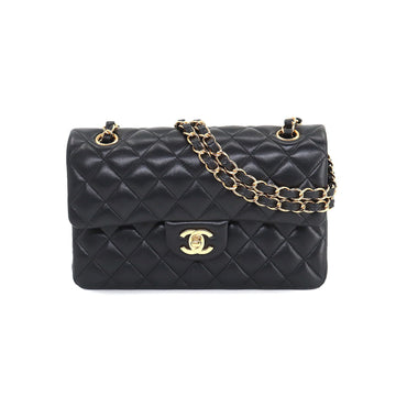 CHANEL matelasse 23 chain shoulder bag leather black A01113 gold metal fittings Matelasse Bag