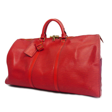 LOUIS VUITTONAuth  Epi Keepall 50 M42967 Unisex Boston Bag Castilian Red