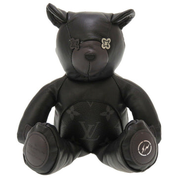 LOUIS VUITTON x Fragment Monogram Eclipse Doudou Black GI0184 Hiroshi Fujiwara Teddy Bear Plush