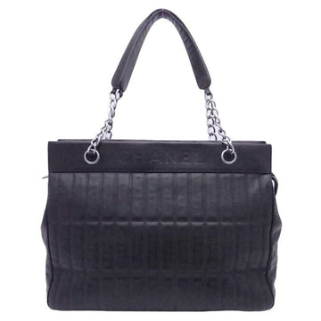 Chanel Shoulder Bag Black Leather Chain Ladies