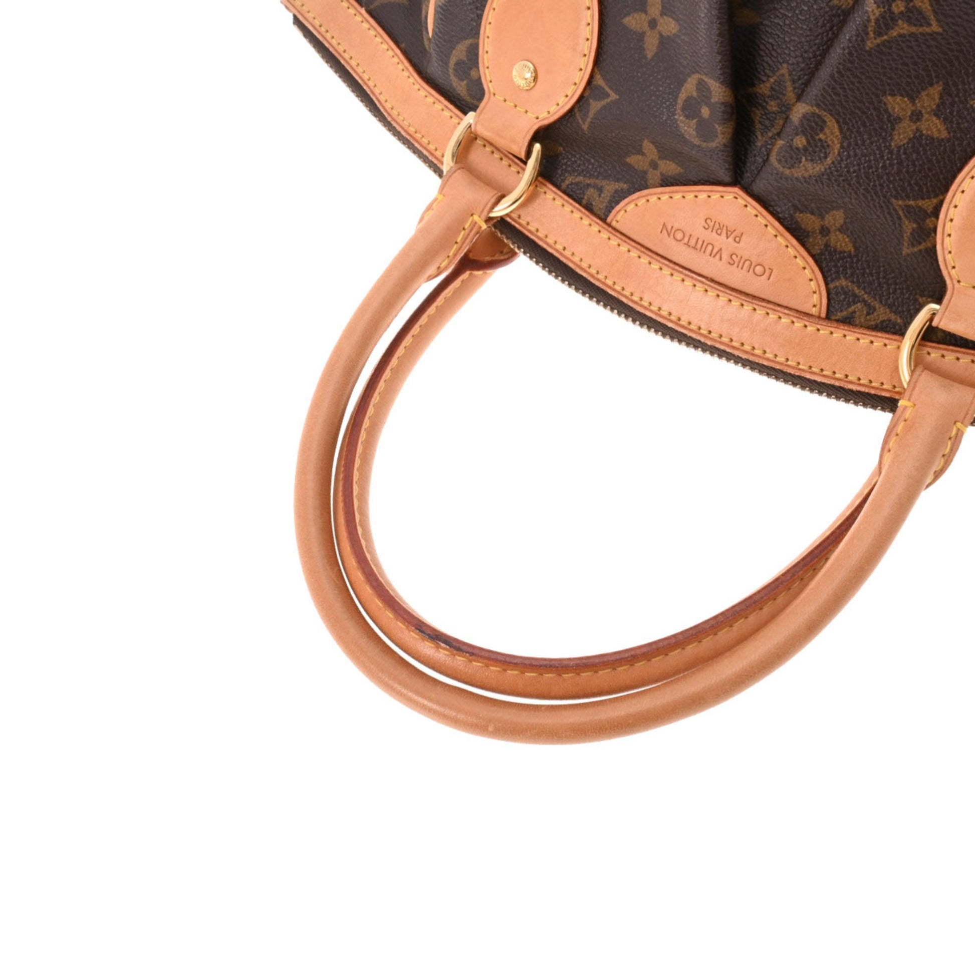 LOUIS VUITTON Monogram Tivoli PM M40143 LV Shoulder Bag Brown Canvas