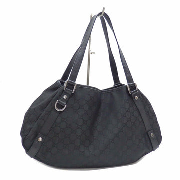 GUCCI Tote Bag Ladies Black GG Nylon Leather 293578