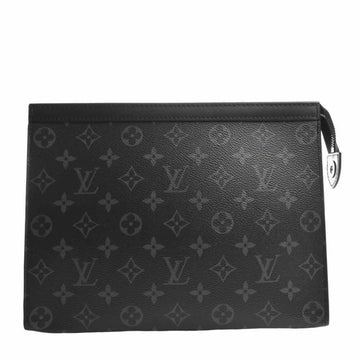 LOUIS VUITTON Eclipse Pochette Voyage MM Clutch Bag Pouch M61692 Black