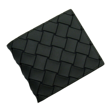 Bottega Veneta Bi-Fold Wallet Intrecciato Dark Gray Soft Rubber Leather