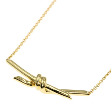 TIFFANY knot necklace K18 yellow gold ladies &Co.