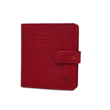 LOUIS VUITTONAuth  Epi Portovier Compact M63557 Wallet [bi-fold] Castilian Red