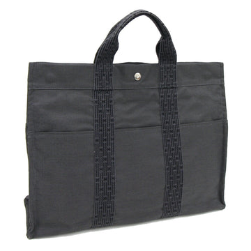 HERMES handbag Yale line tote MM gray canvas men's women's bag
