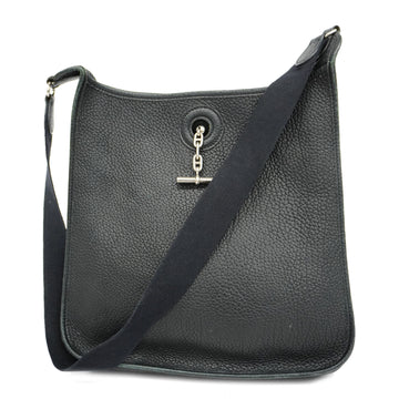 HERMESAuth  Vespa Vespa PM  D Engraved Women's Togo Leather Shoulder Bag Black