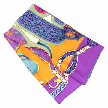 HERMES Scarf Carre 90 Festival des Amazones Amazon Purple Multicolor Silk 100% Ladies