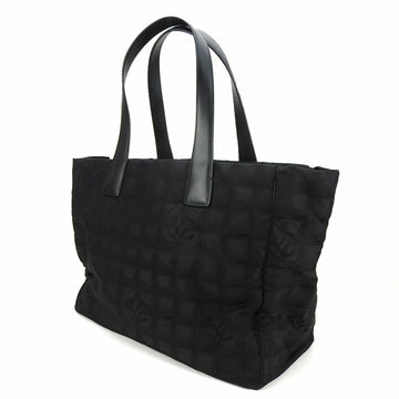 CHANEL MM New Line No. 10 Black Jacquard Nylon Leather Coco Mark Ladies tote bag black