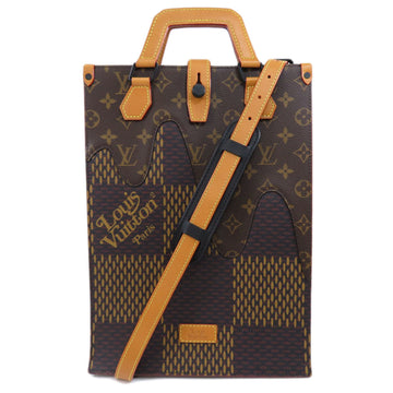 LOUIS VUITTON N40355 Mini Tote NIGO Collaboration Damier Giant Monogram Handbag Canvas Women's