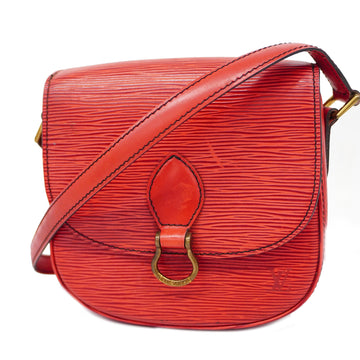LOUIS VUITTONAuth  Epi Mini Saint-Cloud M52217 Women's Shoulder Bag Red