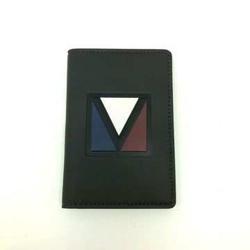 LOUIS VUITTON V line organizer de poche M61192 leather black men's card case pass commuter