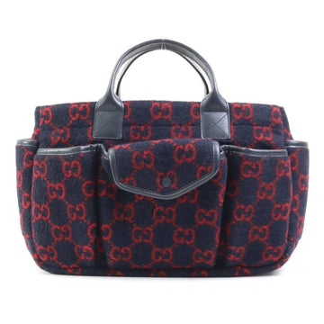 GUCCI Handbag Children/GG Wool Navy x Red Unisex 628159