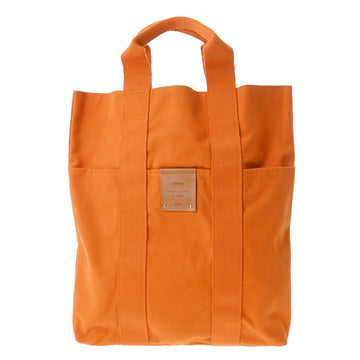 HERMES Fool To Cabas French Festival 2001 Hawaii Limited Orange Unisex Canvas Tote Bag