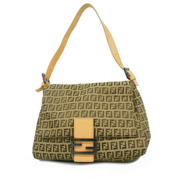 FENDIAuth  Zucchino Handbag Women's Nylon Canvas Handbag Beige