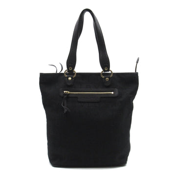 BVLGARI Logo Tote Bag Black canvas leather