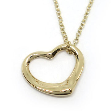 TIFFANY K18YG Open Heart Necklace Women's