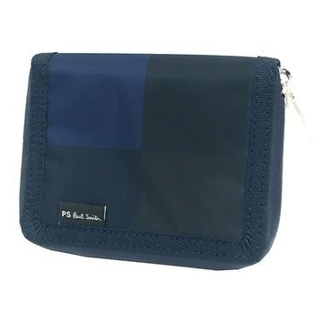 PAUL SMITHPS BY  Wallet Bifold Nylon Check Pattern Men's Round Zip M2A 5959 ACHKNY 47 [Navy x Multicolor] Women's MEN WALLET BFOLD CHK NYPaul