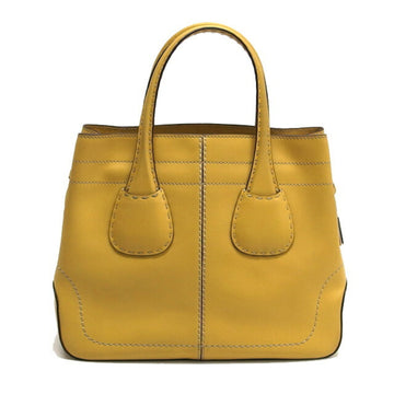 TOD'S leather handbag stitch yellow