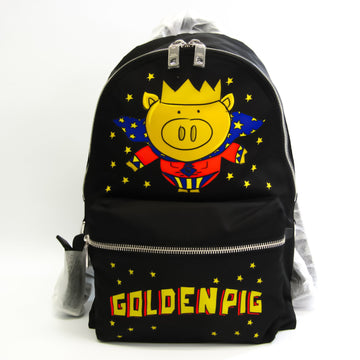 Dolce & Gabbana Golden Pig BM1607 Unisex Nylon Backpack Black