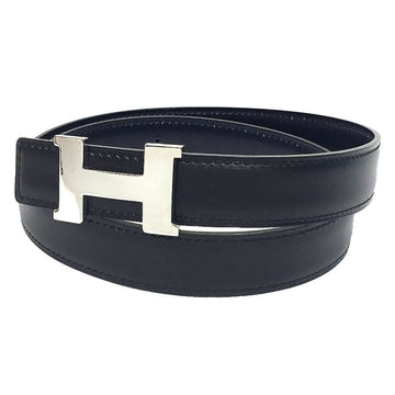 HERMES Constance H belt 70 size black silver buckle