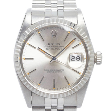 ROLEX Oyster Perpetual Datejust Watch 16000 Automatic Silver Dial Stainless Steel Men's