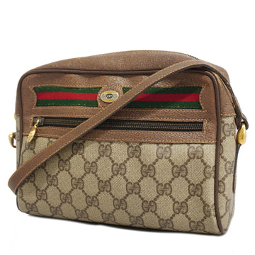 Gucci Sherry Line 00963 Women's GG Supreme Shoulder Bag Beige