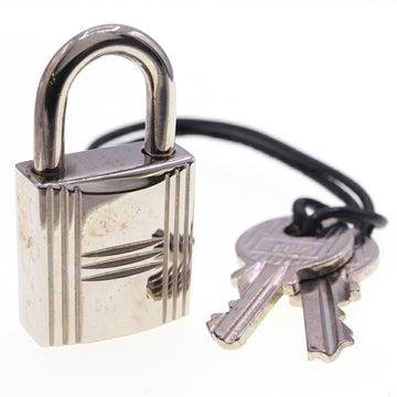 HERMES Cadena Silver Metal Women's Men's Padlock Key